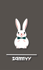 vector hare holiday hare for easter 