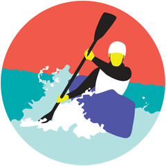 icône jeux Olympiques canoë homme