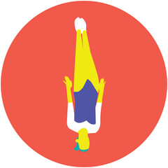 Obraz premium Sports Icône femme trampoline