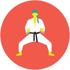 icône jeux Olympiques judo femme