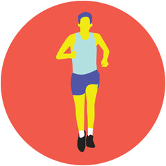 JO- icône, homme marathon
