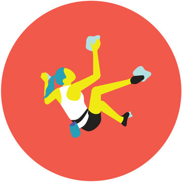 ic&ocirc;ne Jeux olympique, femme escalade