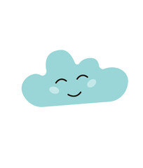 Concept Cartoon medieval heels cloud. This is a flat vector illustration with a cute cartoon design of a fairy tale-inspired cute cloud. Vector illustration.
