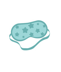Concept Cartoon medieval fairy tale sleeping mask. The illustration is a flat, vector design of a sleeping mask, perfect for a relaxing fairy tale-themed concept. Vector illustration.