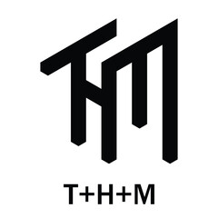 T H M logo design template - obrazy, fototapety, plakaty