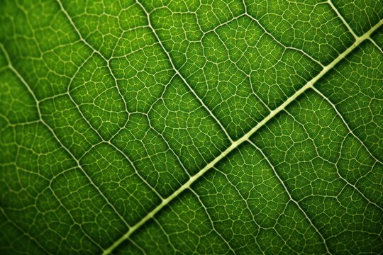 abstract background macro image structure of green leaf plant. Generative AI