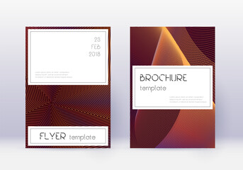 Stylish cover design template set. Orange abstract