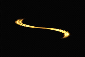 Abstract light speed motion effect.Gold color spiral glow effect.Magic shiny line.