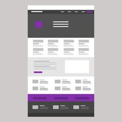 Web Site Page For Your Business Layout Wireframe Vector Design