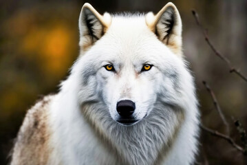 Obraz premium portrait of a wolf,portrait of a white wolf