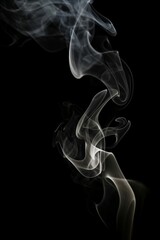 Effet de fum&eacute;e sur fond noir, arri&egrave;re plan graphique pour incrustation d'effet, illustration ia g&eacute;n&eacute;rative