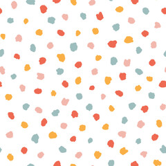 Seamless pattern with colorful ink spots