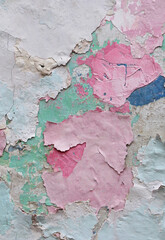 abstract background with peeling paint on a wall
