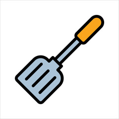 kitchen utensils icon, Outline spatula vector icon. Spatula illustration for web, mobile apps, design, vector illustration on white background