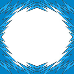 Abstract framed background with jagged spike line pattern and with some copy space area