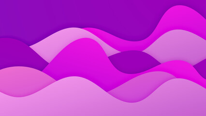 Wave abstract papercut style colorful design background