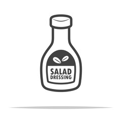 Salad dressing icon transparent vector isolated