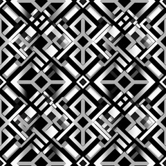 Simplicity in contrast: An intriguing black and white abstract pattern Generative AI