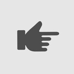 Hand pointing right. Vector icon.