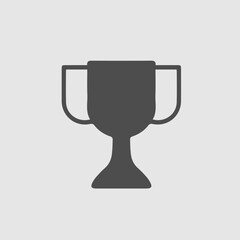 Trophy cup vector icon.