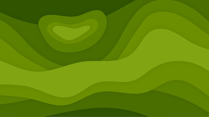 Fototapeta premium Wave abstract papercut style colorful design background