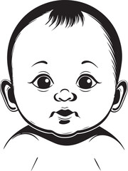 Baby face, Baby head Vector Illustration, SVG	