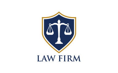 Law firm logo design vector template