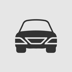 Obraz premium Car front vector icon eps 10. Simple isolated illustration.