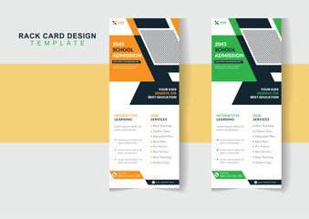 School admission dl flyer or modern rack card admission design template