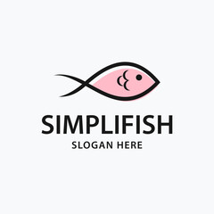 Obraz premium Fish logo design. simple concept
