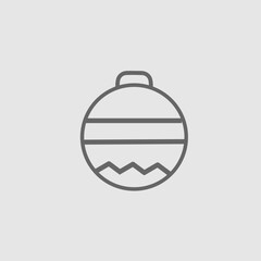 Christmas ball vector icon eps 10. Xmas decoration simple isolated illustration.