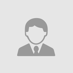 Businessman avatar vector icon eps 10. Male blank face simple isolated pictogram.