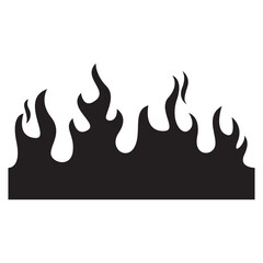 Fire flame Y2K fire sign on white background