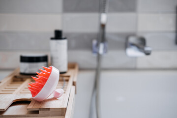 Shampoo Brush. Silicone Exfoliator Massager brush for circulation and follicle stimulation for...
