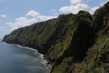 green cliffs at the atlantic
