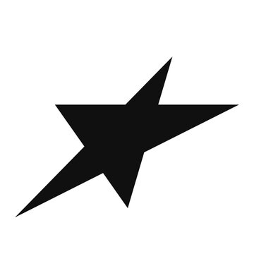 Futuristic Y2K star black and white star