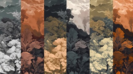 風景　イラスト　背景　自然　和風