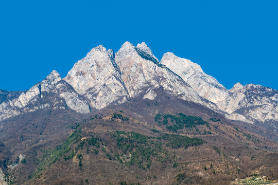 the concarena group seen from Eastern side, from Val Camonica,