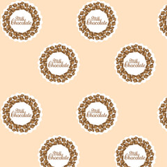 pattern with hand drawing elements ice and chocolate