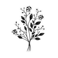 Twig vector illustration isolated on transparent background