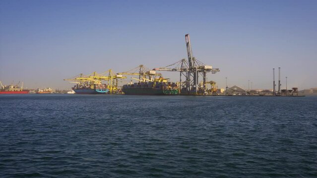 Cargo port in Dakar, Senegal