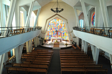 France, the modern church of Cap Ferret