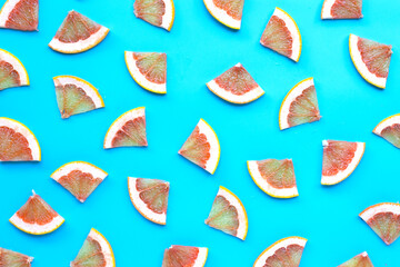 Fototapeta premium High vitamin C. Juicy grapefruit slices