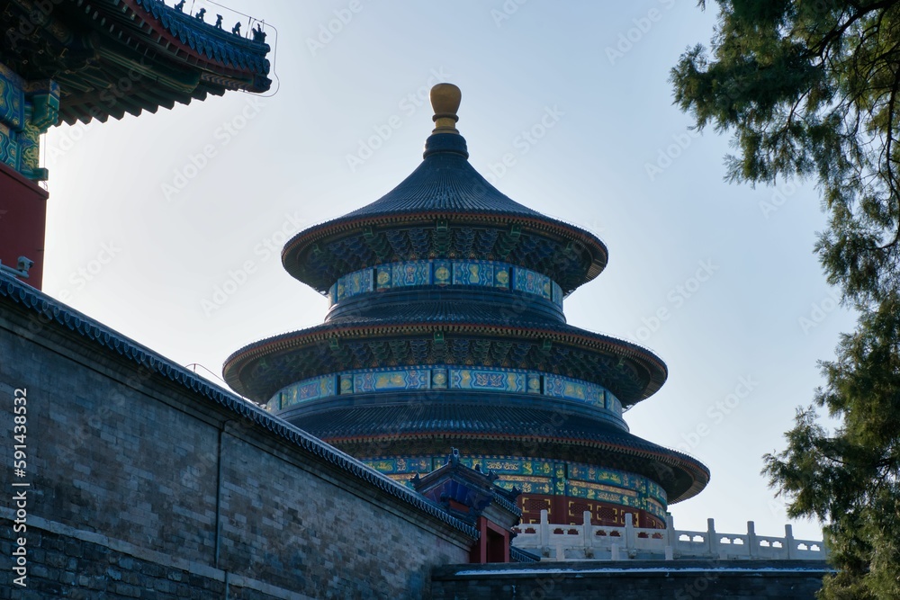 Sticker temple of heaven in beijing, china.