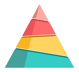 Business and Marketing Concepts, Steps of Pyramid Diagram Infographics Background or Template Diagram with Copy Space for Add Content.