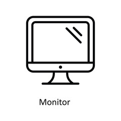 Monitor Vector  outline Icons. Simple stock illustration stock