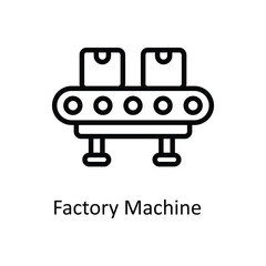 Factory Machine Vector  outline Icons. Simple stock illustration stock