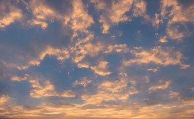 Naklejka na ściany i meble A Dreamy Vista: The Ethereal Charm of Sunset Skies, Sky replacement - Generative AI technology
