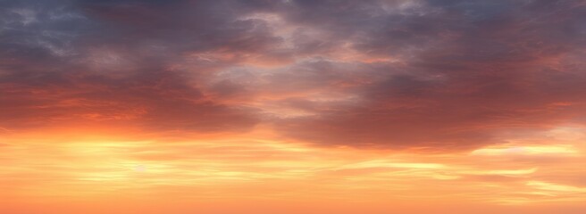 Naklejka na ściany i meble A Timeless Wonder: The Enchantment of the Sunset Sky, Sky replacement - Generative AI technology