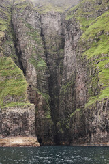 Faroe islands sea cliffs in Vestmanna area. Streimoy, Denmark